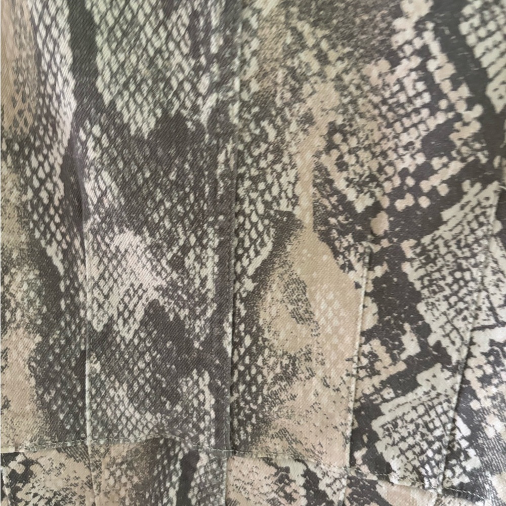 Free People Gray and Cream Snakeskin Jumpsuit - Picture 8 of 9